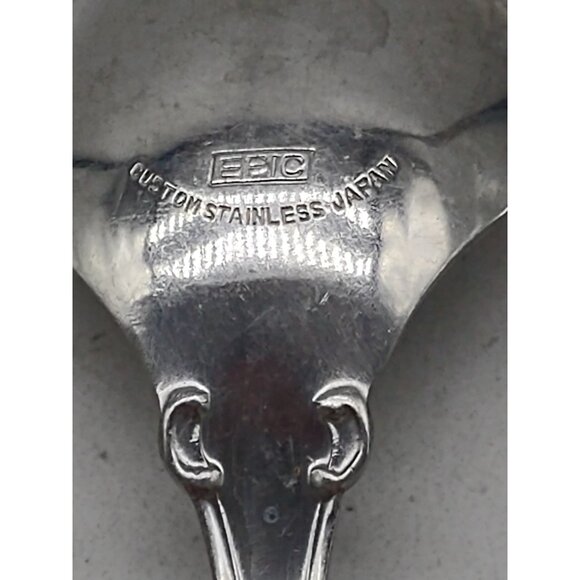 Lot Of 4 EPIC Stainless Oval Place Soup Spoon Masquerade Vintage 7 3/8" Japan - Picture 4 of 10